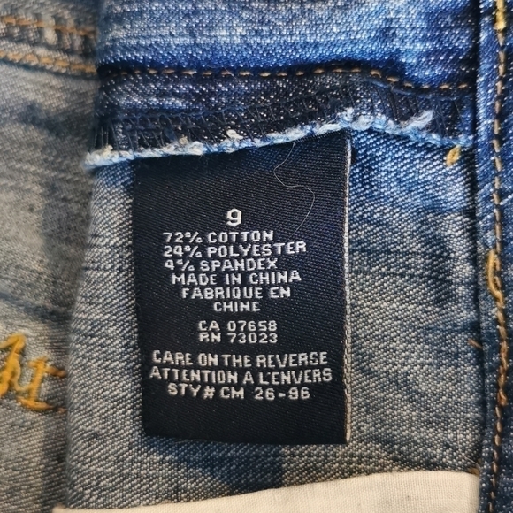 𝅺Vintage 1990s Bongo Faded Denim Skirt Pockets 9 - Picture 6 of 8